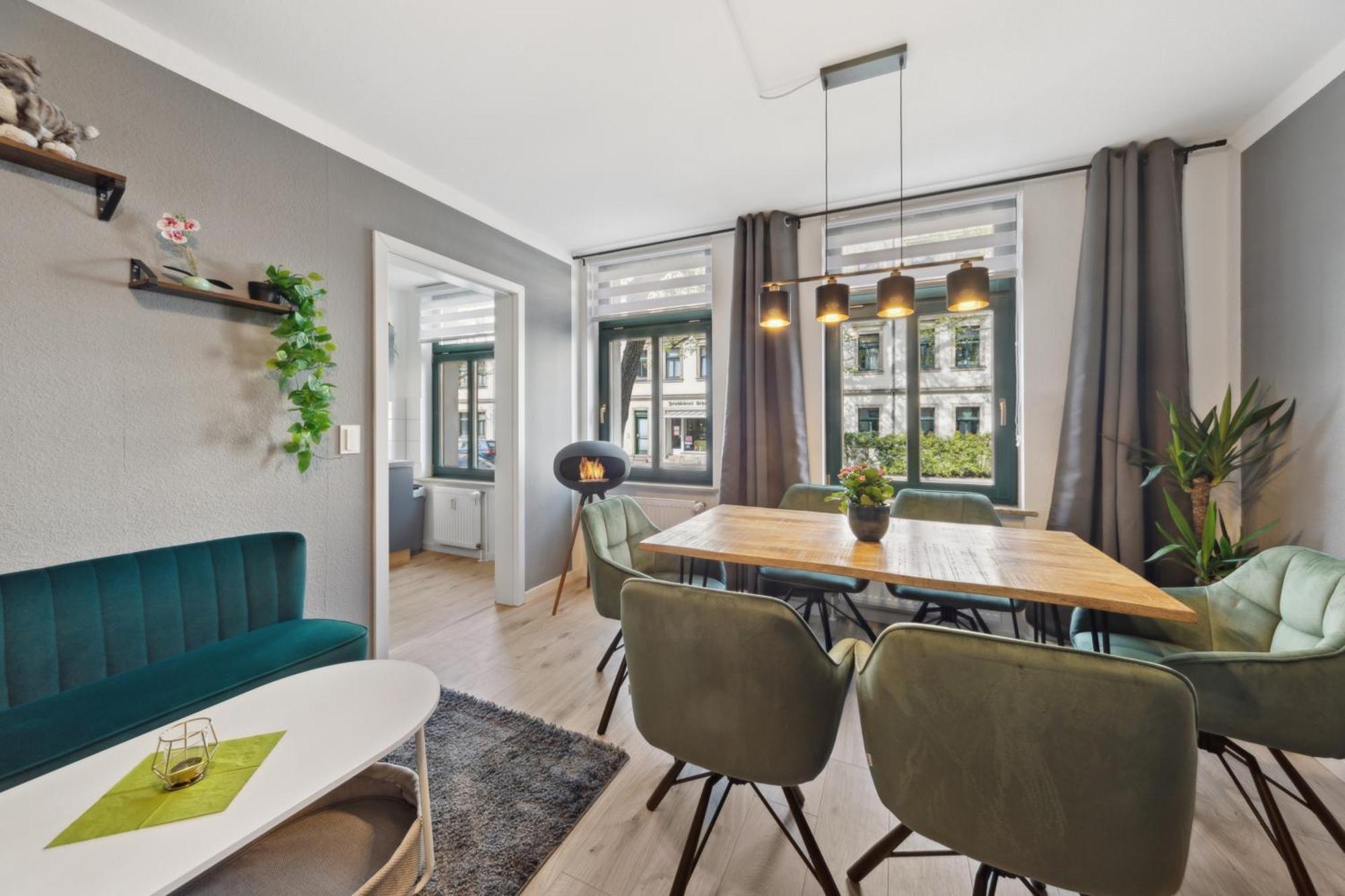 Apartment Dresdenstay Gemuetlich Und Modern Mit Kamin Und Ps4
